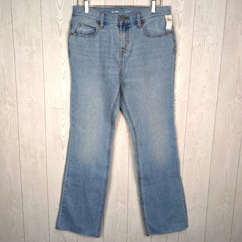 Old Navy Jeans Women's Size 6 Mid Rise Boot Cut New With Tags Raw Hem